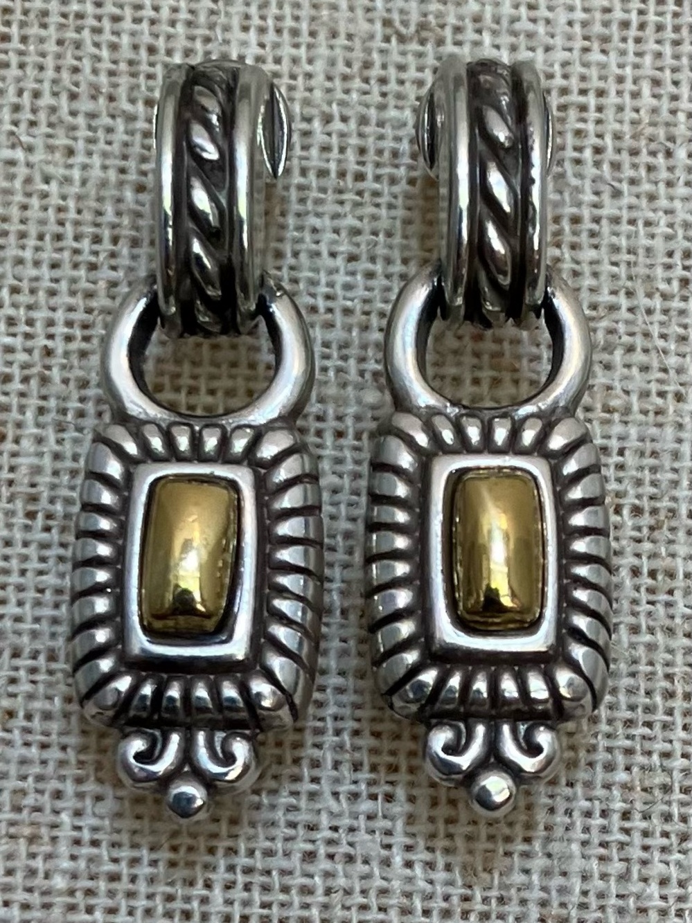 Brighton silver and gold-tone earrings